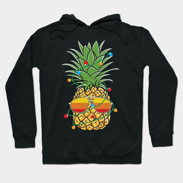 Cool Pineapple Christmas Tree Hoodie by BadDesignCo